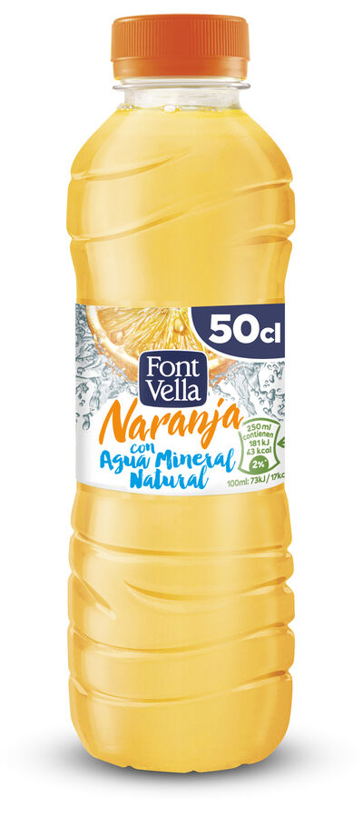 Agua mineral Font Vella 0,5l naranja