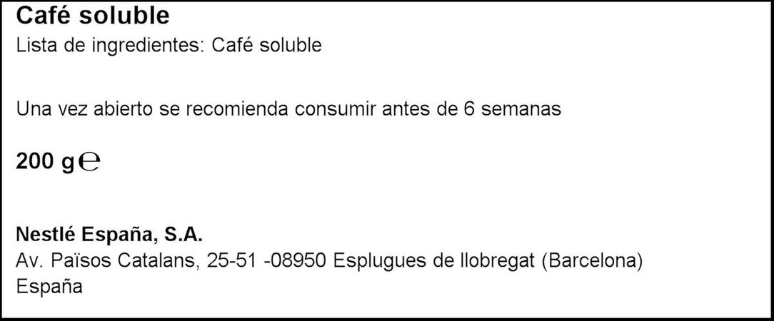 Café soluble Nescafé 200g crème