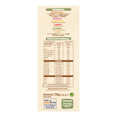 Papilla Nestl&eacute; 8 cereales miel desde 6meses 725g