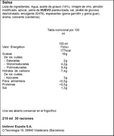Salsa fina ligera Ligeresa 210 ml