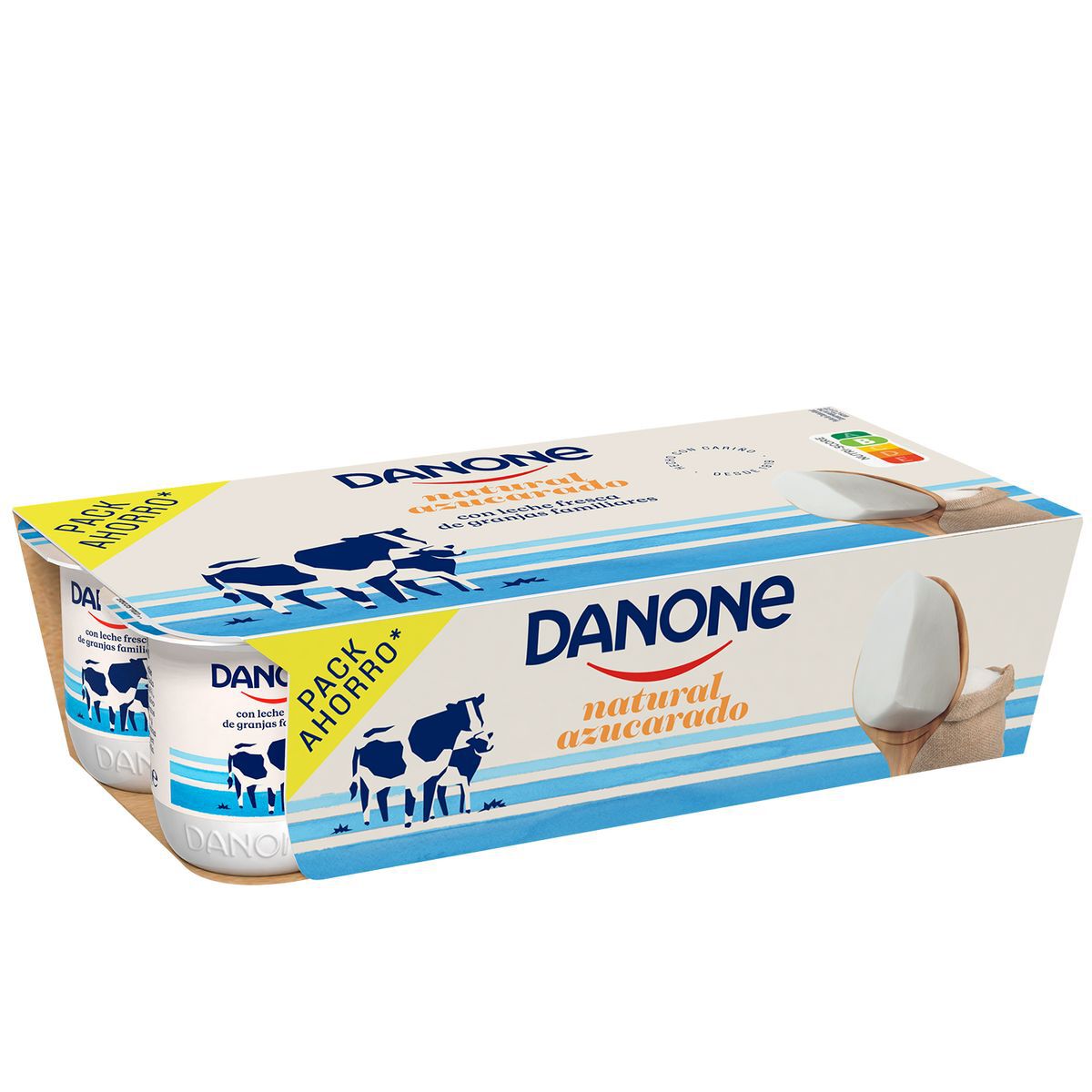 Yogur Danone pack 8 azucarado