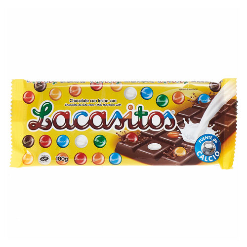 Chocolate con leche y Lacasitos 100g