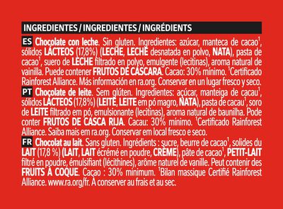 Chocolate con leche Nestl&eacute; Extrafino tableta 125g