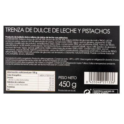 Trenza K&ouml;rfest dulce de leche y pistacho 450g