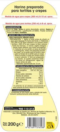 Preparado para hacer crepes y tortitas Alipende 200g