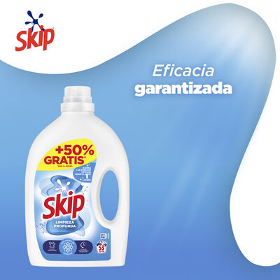 Detergente líquido Skip Limpieza Profunda 35+18 lavados 50% GRATIS