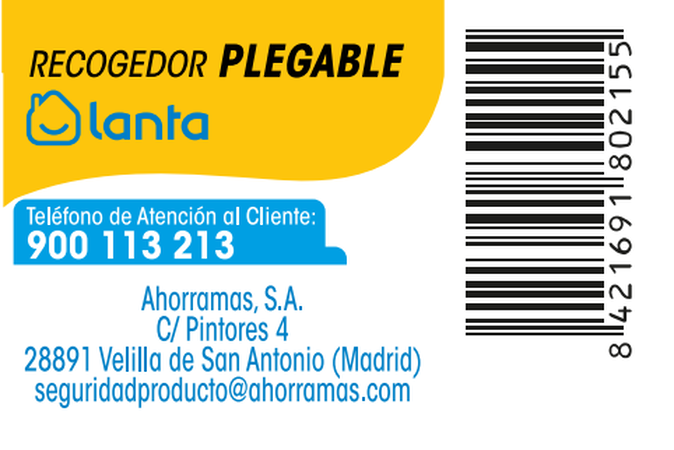 Recogedor con mango Lanta plegable