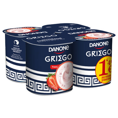 Hacendado Yogur griego fresa Pack 6 x 125 g - 750 g