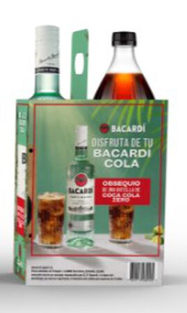 Ron Blanco Carta Blanca Bacardi 70cl + Botella Coca Cola Zero