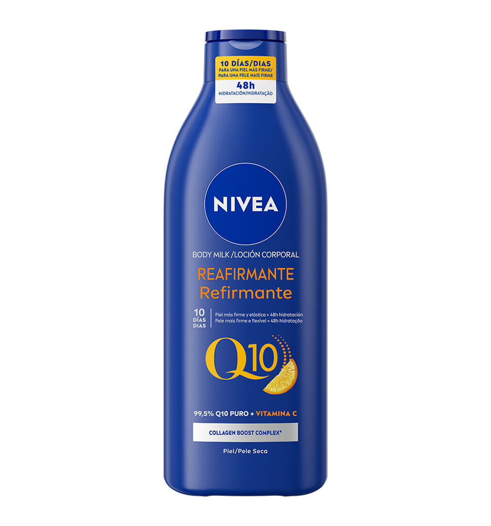 Body milk q10 Nivea 400 ml reafirmante vitamina C piel seca