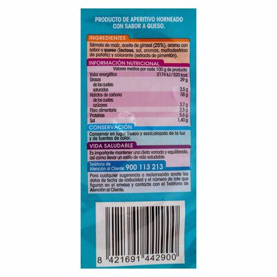 Snack de maíz rollitos Alipende 100g sabor queso