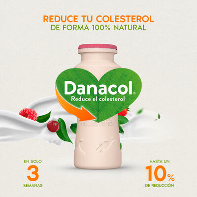Yogur Bebible Danacol con sabor a Frutos Rojos 6x100g