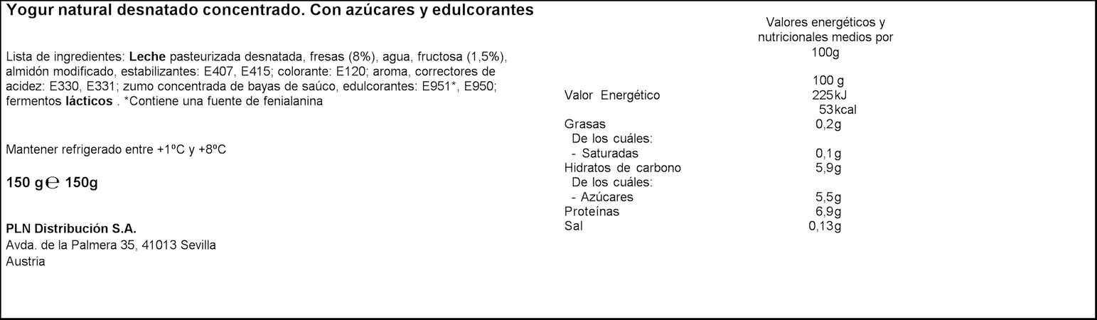 Yogur proteína Skyr Margui 150g sabor fresa