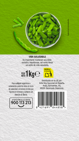 Jud&iacute;as verdes Alipende 1kg planas