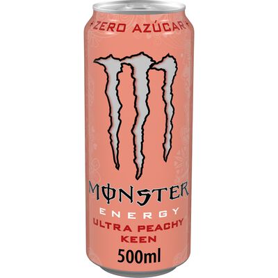 Bebida energ&eacute;tica energy Ultra Peachy Keen Monster 500ml Lata