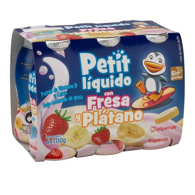 Petit líquido Alipende pack 6 fresa y plátano