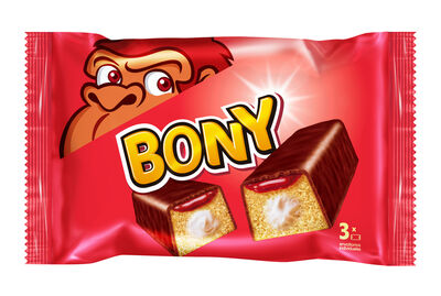 Pastelito Bony Bimbo relleno crema y mermelada fresa 3 uds