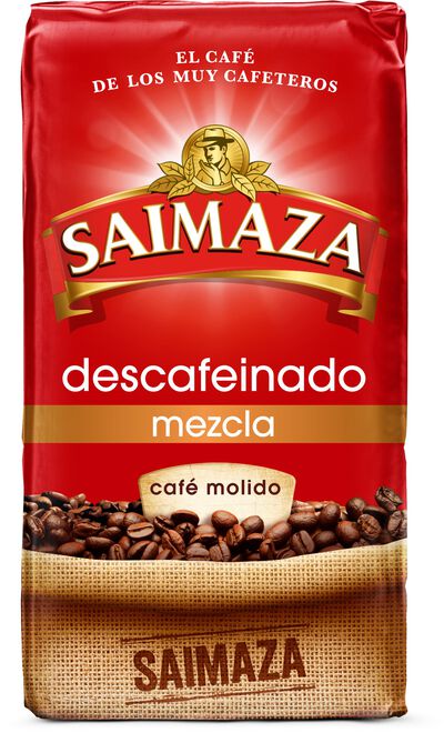 Caf&eacute; molido descafeinado Saimaza 250g mezcla