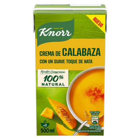 Crema calabaza con un suave toque de nata Knorr 500ml