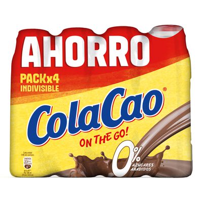 Batido 0% azúcares añadidos Energy Cola Cao Pack 4