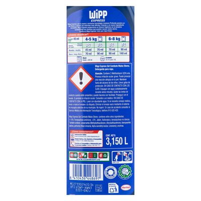Detergente líquido Wipp Express 35+35 lavados higiene&antiolor
