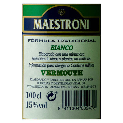 Vermouth blanco Maestroni 1l