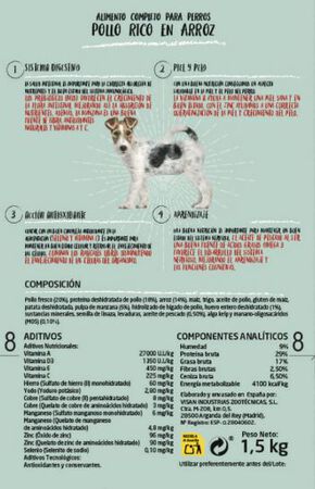 Alimento completo para perro adulto Meque pollo y arroz 1,5kg
