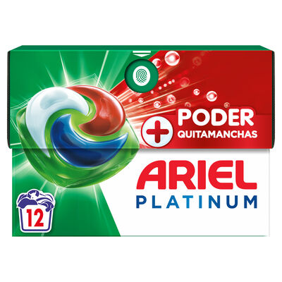 Detergente en cápsulas Ariel pods 12 lavados con toque de lenor poder quitamanchas