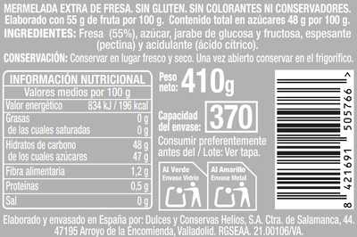 Mermelada extra Alipende 410g fresa