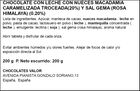 Chocolate con leche y nueces de macadamia caramelizada al punto de sal Valor 200g