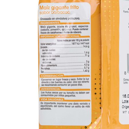 Maíz frito Alipende 150g gigante barbacoa