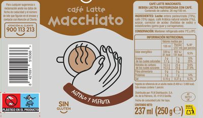 Bebida l&aacute;ctea de caf&eacute; Alipende 237ml macchiato