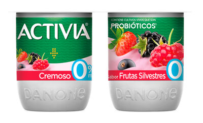 B&iacute;fidus Activia desnatado 0% materia grasa pack 4 sabor frutas silvestres