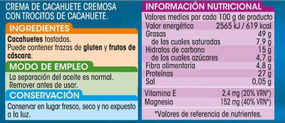 Crema de cacahuete crunchy Alipende 500g