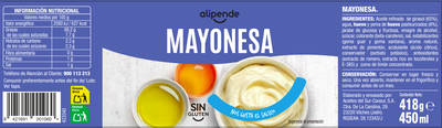 Mayonesa sin gluten Alipende 450ml