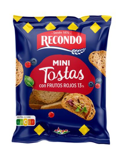 Tostas mini con frutos rojos Recondo 100g
