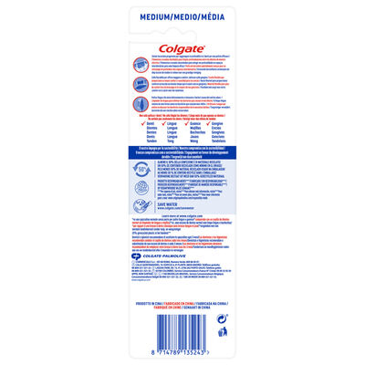 Cepillo de dientes Colgate ZigZag limpieza profunda, medio, 3uds