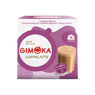 C&aacute;psulas de caf&eacute; con leche Gimoka 16 c&aacute;psulas (sistema Dolce Gusto)