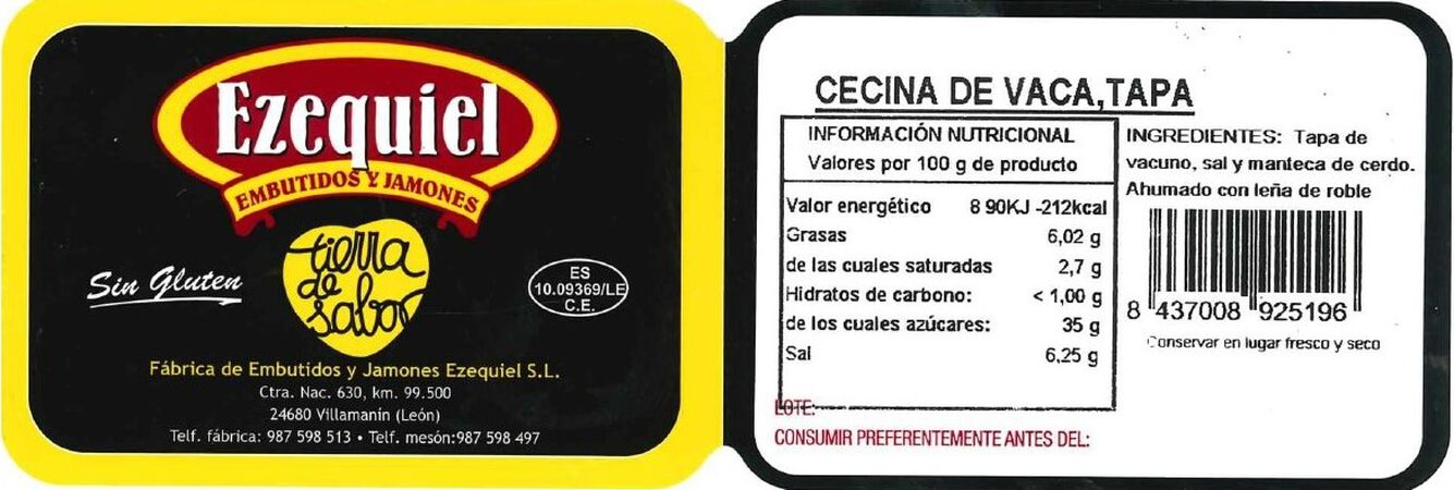 Cecina Ezequiel al corte