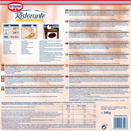 Pizza vegana Ristorante Dr.Oetker margarita pomodori 340g
