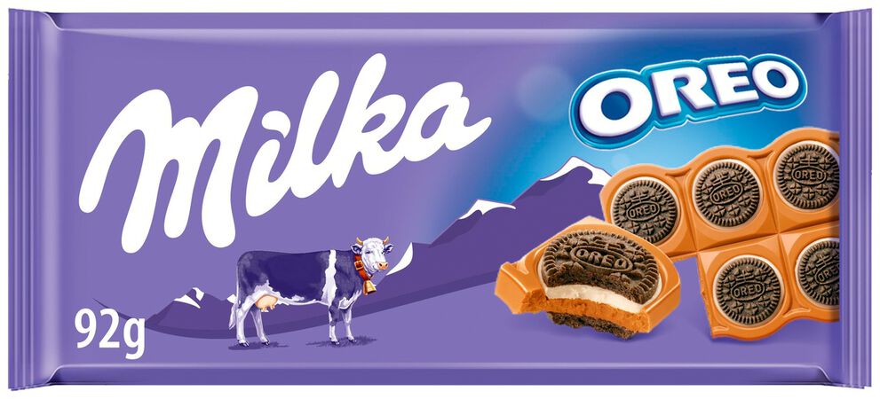 Chocolate con leche Milka sandwich 92g con oreo