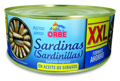 Sardinilla en aceite de girasol Orbe 650g