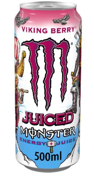 Bebida energética con sabor viking berry Monster 500 ml