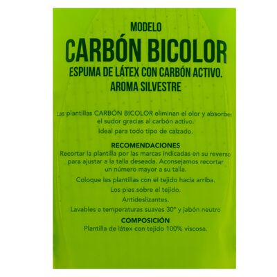 Plantilla modelo carbón bicolor Achuchonas 2x1 talla 33-45