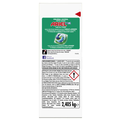 Detergente en polvo Ariel 37 lavados original