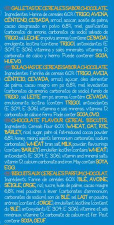 Galletas Chiquilín Ositos 450g a cucharadas sabor chocolate