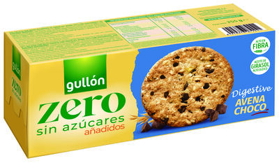 Galleta digestive sin az&uacute;car a&ntilde;adido de avena y chocolate Gull&oacute;n 255g
