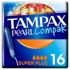 Tampón con aplicador Tampax Pearl compak 16 uds super plus