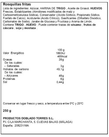 Rosquilla doblado con sabor tradicional Torres 275g