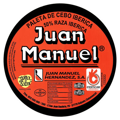 Centro de paleta cebo 50% Ib&eacute;rico Juan Manuel al corte